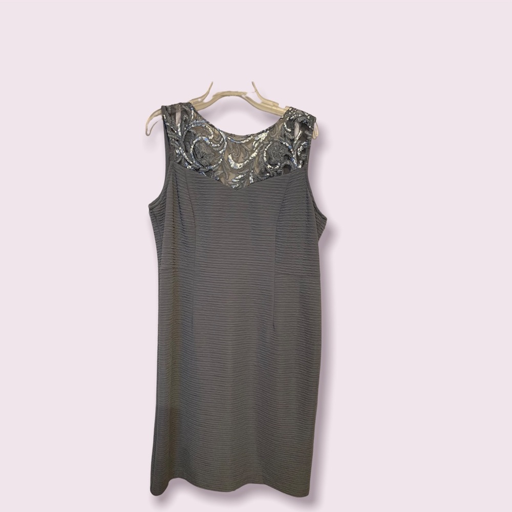 Maya Brooke Grey Dress Size 14, Jacket + Dress
